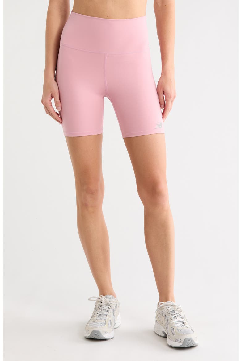 NB Harmony 6-Inch High Rise Performance Athletic Shorts, Main, color, PINK