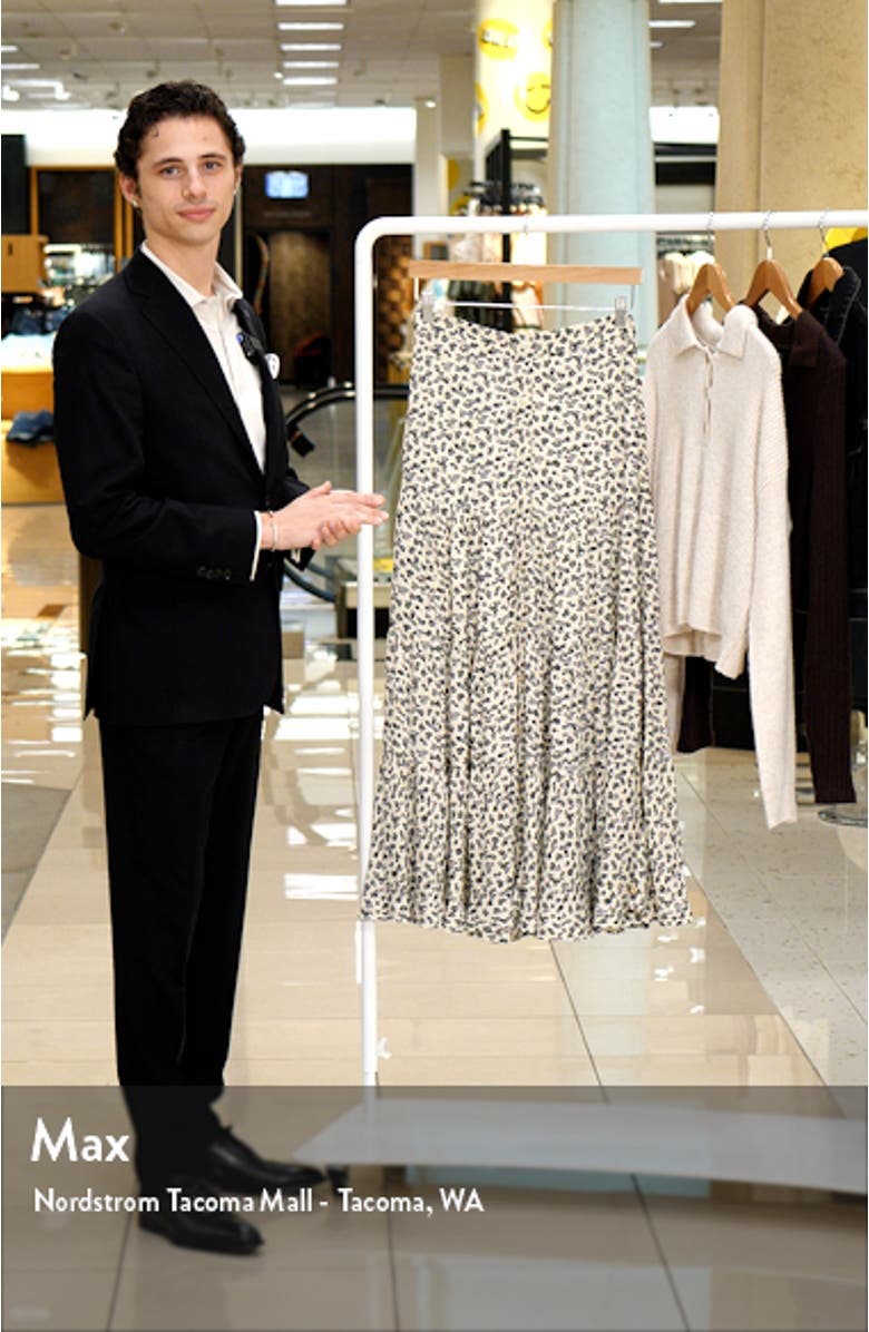 Tiered Button Front Midi Skirt, sales video thumbnail