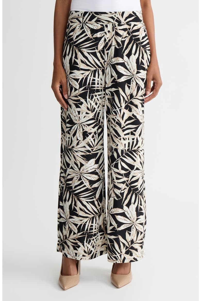 Pull-On Wide Leg Pants, Main, color, BLACK MULTI
