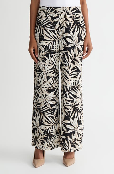 Pull-On Wide Leg Pants