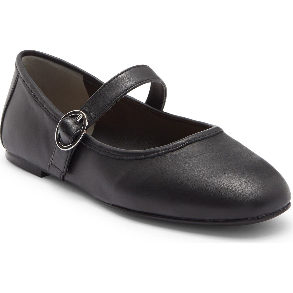 Stuart Weitzman Freya Mary Jane Flat In Black