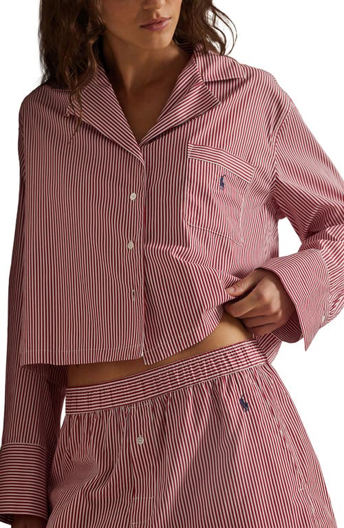 Polo Ralph Lauren Cotton Poplin Pajamas In Red