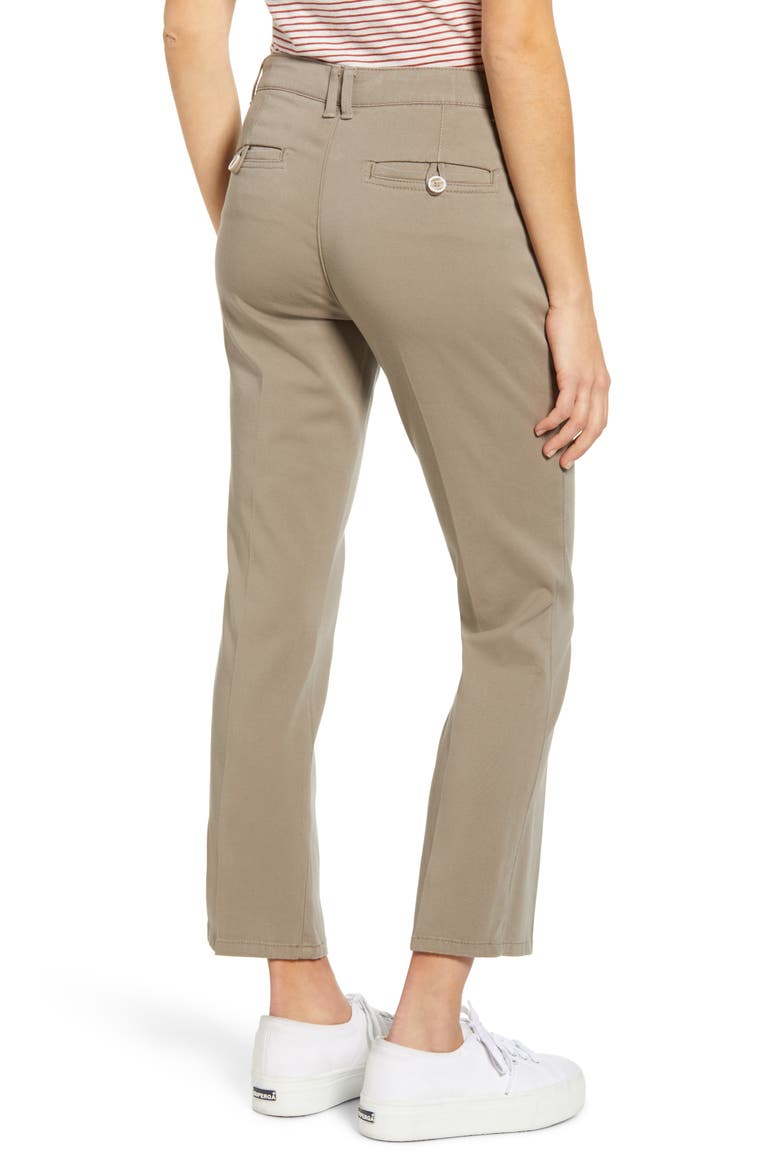 Ab-solution Luxe Touch Cotton Blend Ankle Trousers (Nordstrom Exclusive), Alternate, color, MOONROCK