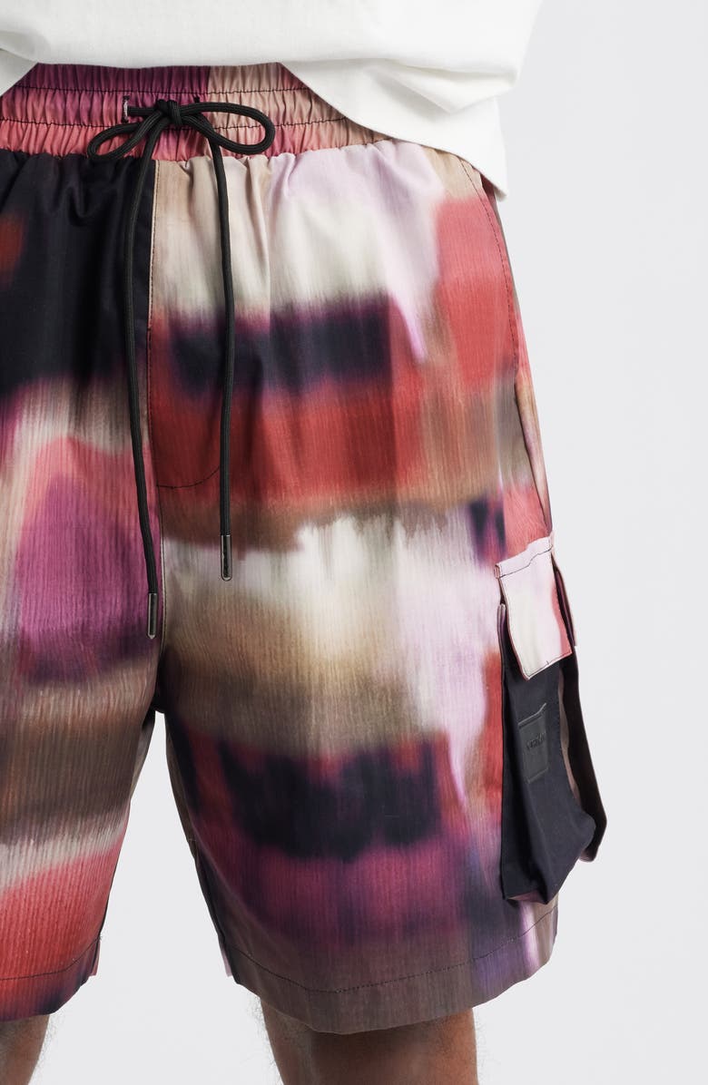 CRIMINAL DAMAGE Photo Print Shorts, Alternate, color, Purple Multi