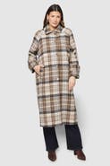 Wallis Button Through Check Coat