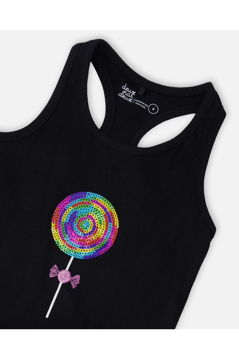 Organic Cotton Sleeveless Jersey Tank Top, Alternate, color, Black