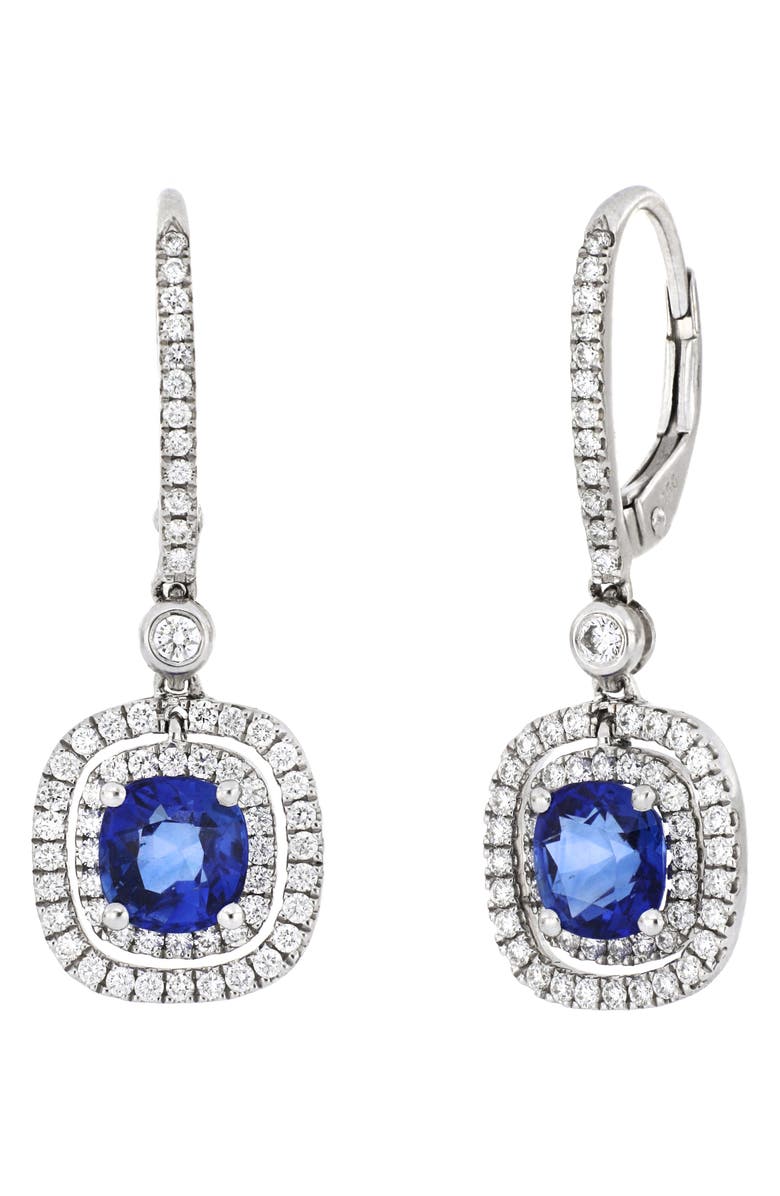 Bony Levy Sapphire & Diamond Square Drop Earrings, Main, color,