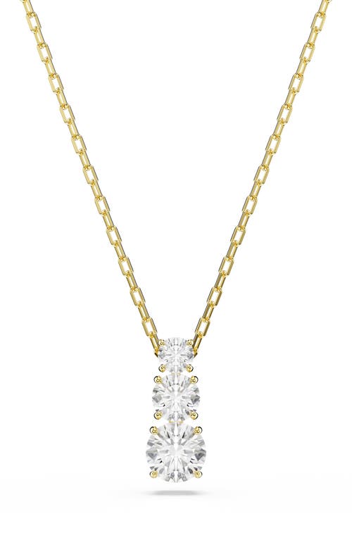 Swarovski Stilla Attract Gold-tone Plated Pendant Necklace In Gold