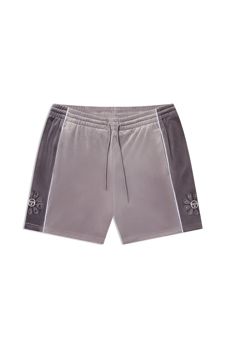 Sergio Tacchini Cresta Velour Short, Alternate, color, Sleet