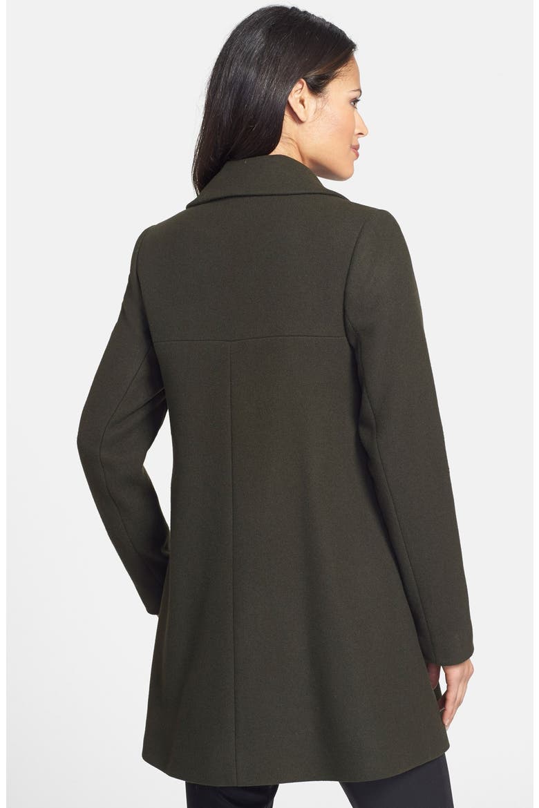 'Bethany' Wool Blend A-Line Peacoat, Alternate, color, OLIVE