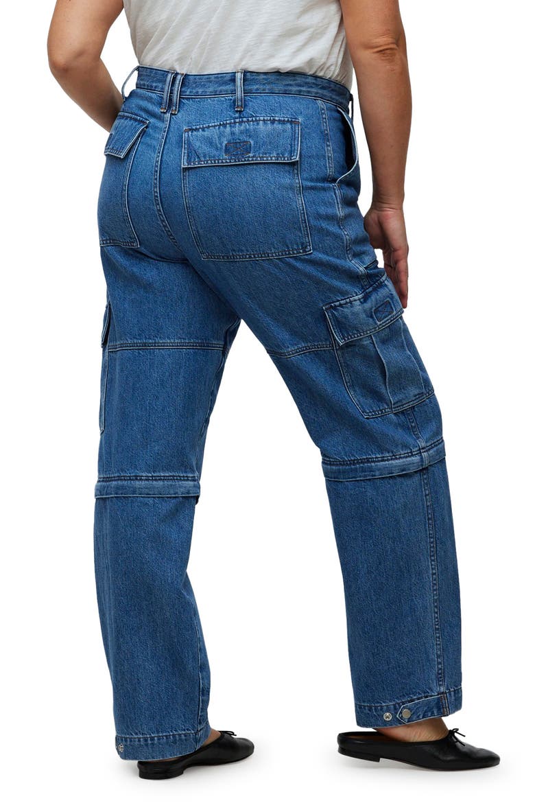 Baggy Straight Leg Cargo Jeans, Alternate, color, THETFORD WASH