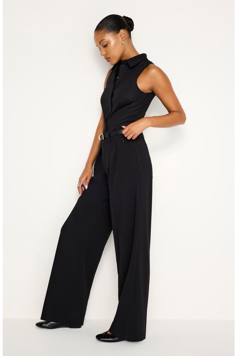 Good '90s Suiting Pleated Wide Leg Pants, Alternate, color, BLACK001