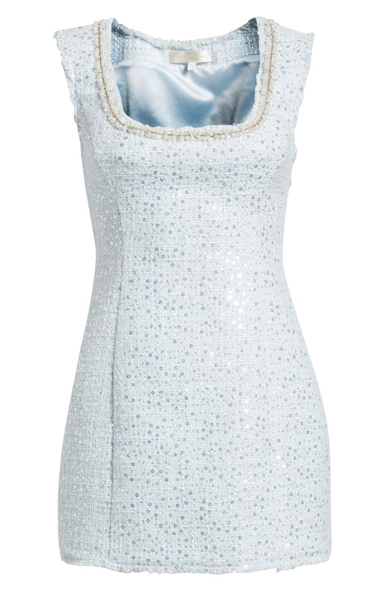 LoveShackFancy Adelaine Sequin Sleeveless Minidress, Main, color,