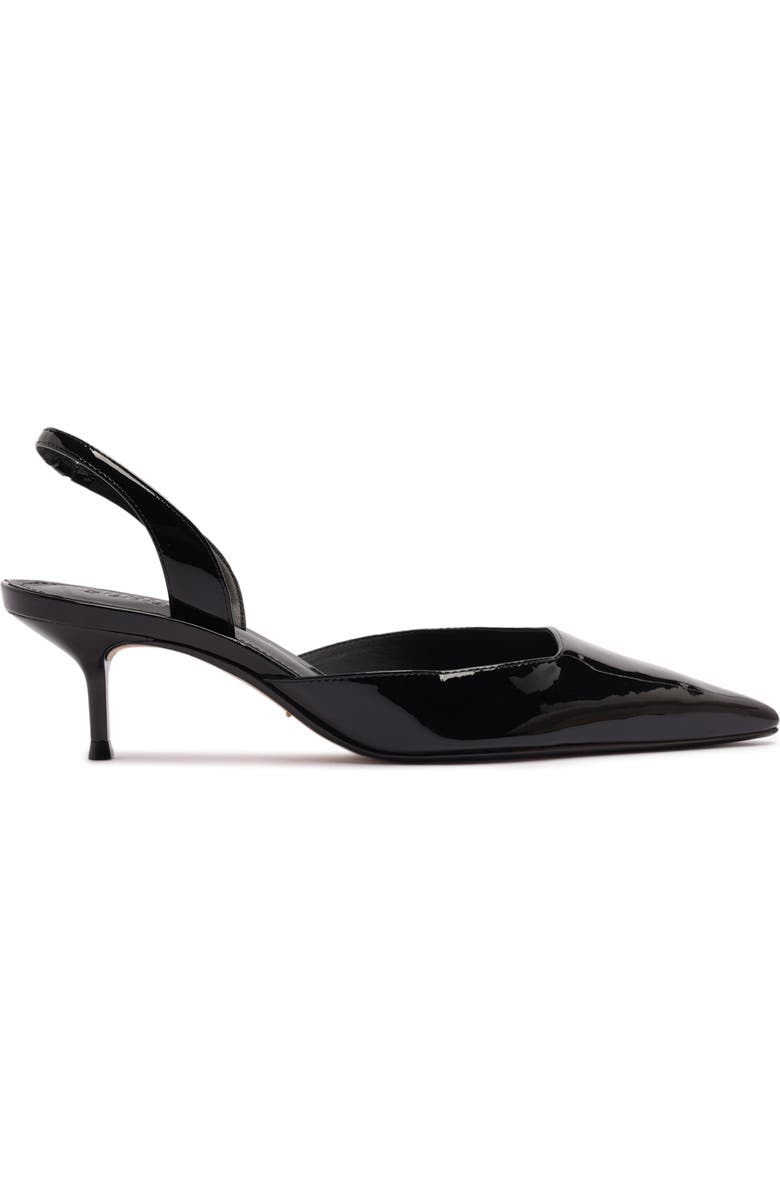 Schutz Paola Mid Slingback Pointed Toe Pump, Alternate, color, Blackdnu