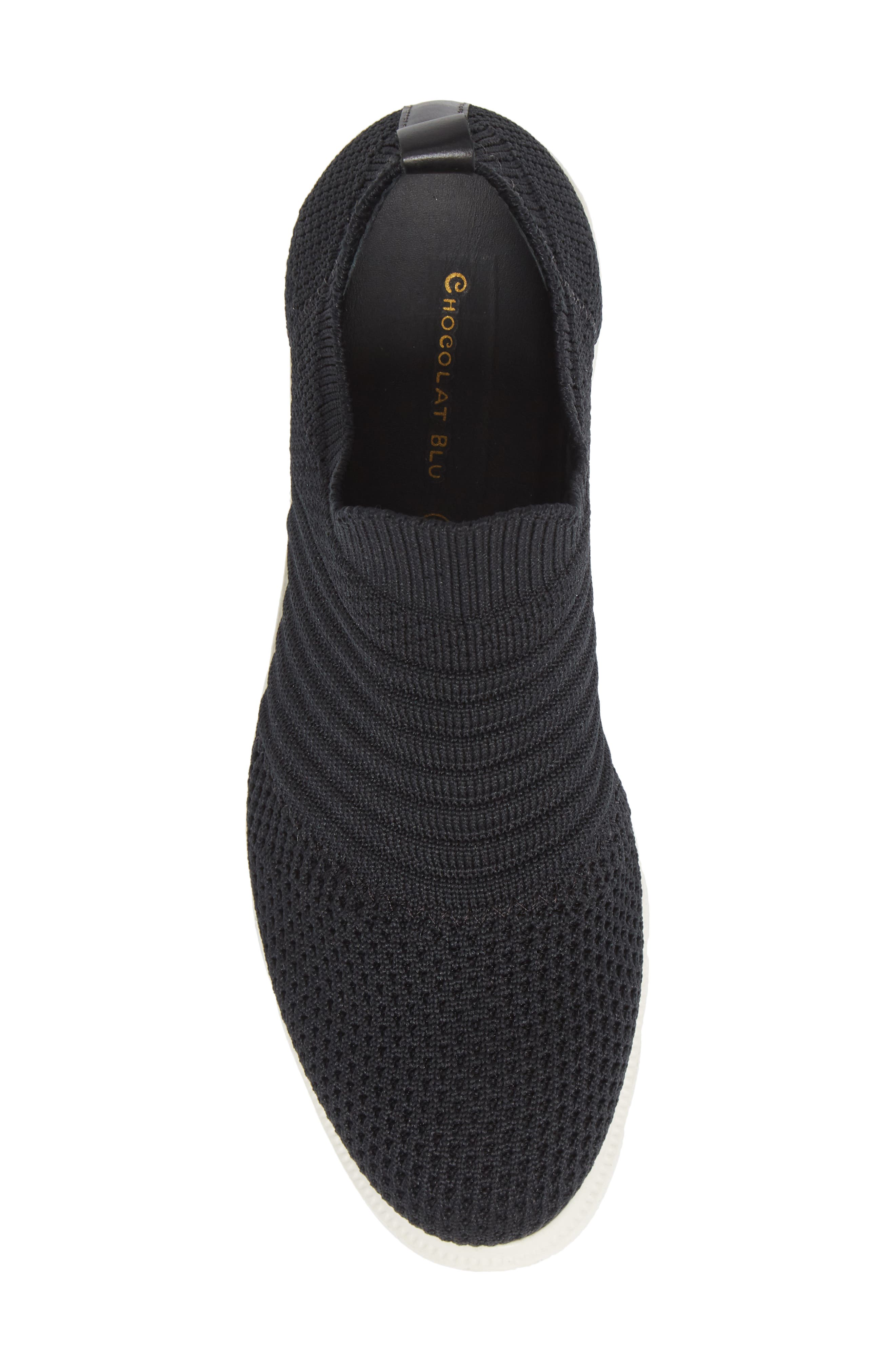 Chocolat Blu Knit Pull-On Sneaker, Alternate, color, 