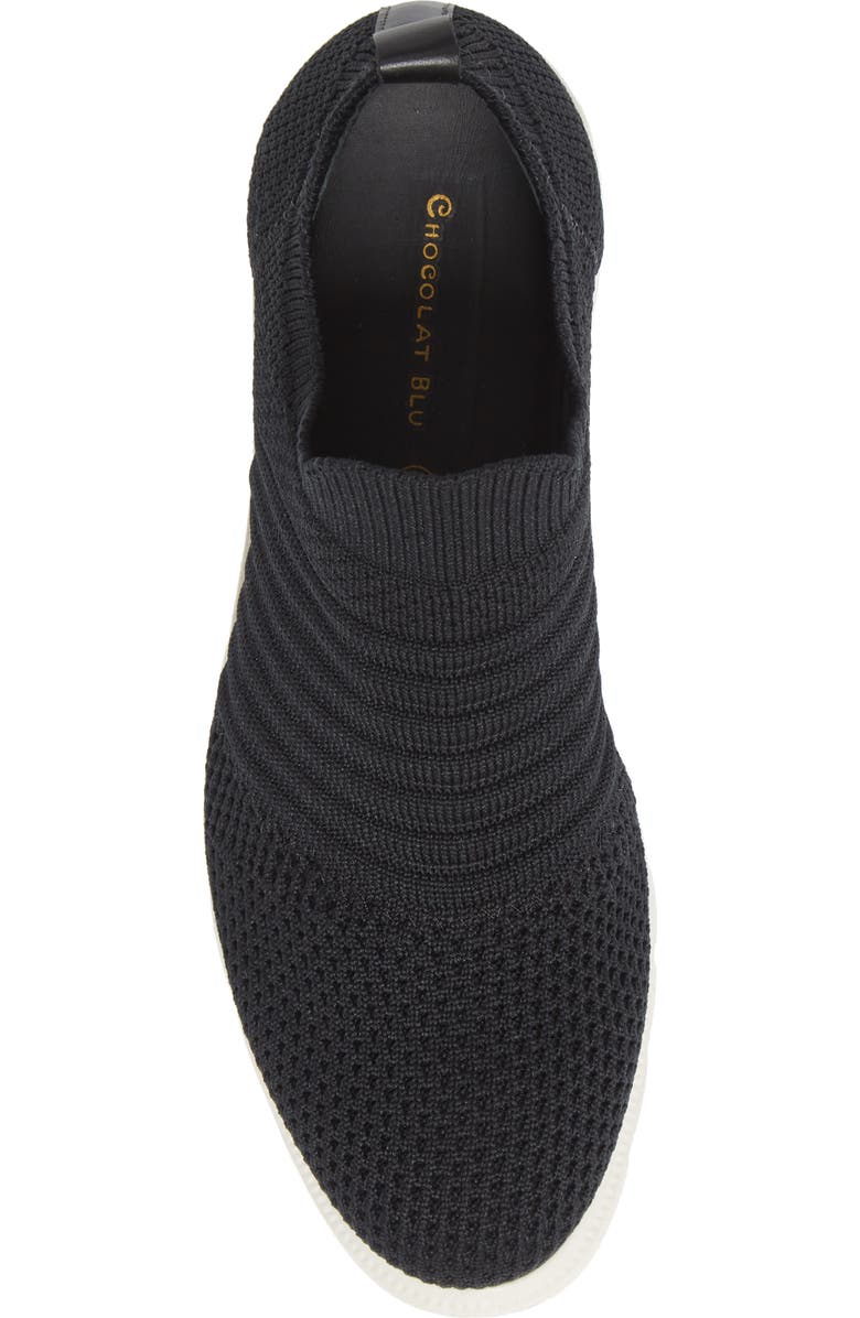 Chocolat Blu Knit Pull-On Sneaker, Alternate, color,