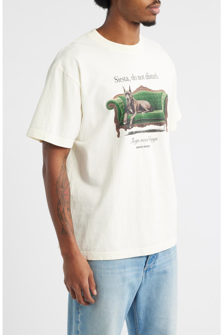 Siesta Time Graphic T-Shirt, Alternate, color, CREAM