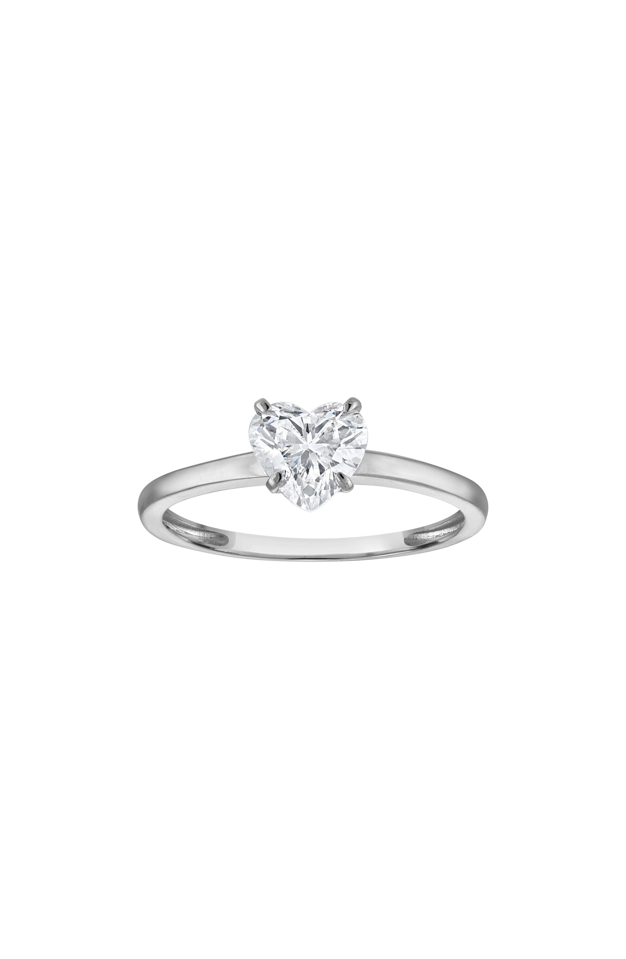 FZN 10k Gold Heart Lab Grown Diamond Ring