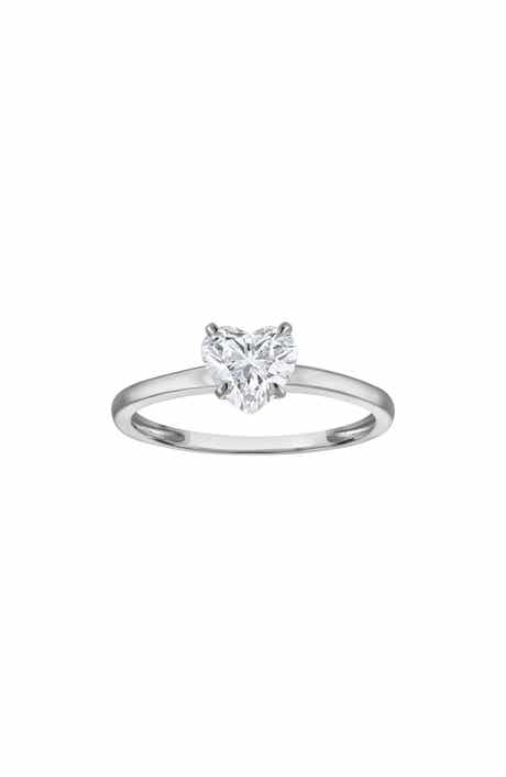 FZN 10k Gold Heart Lab Grown Diamond Ring