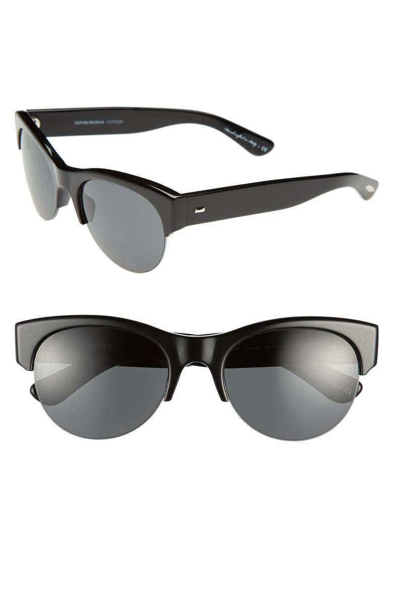 'Louella' 55mm Sunglasses, Main, color, BLACK
