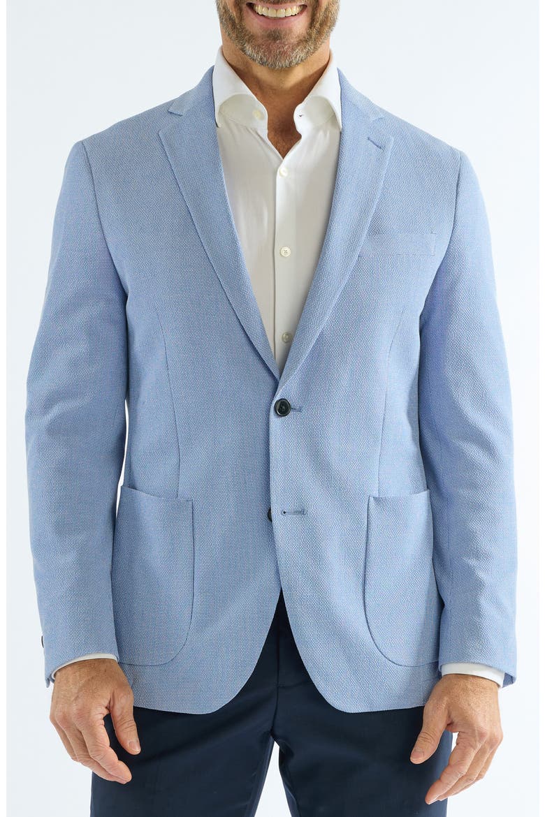 Check Seersucker Sport Coat, Main, color, BLUE