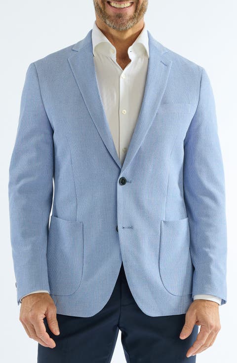 Check Seersucker Sport Coat (Regular, Short & Long)