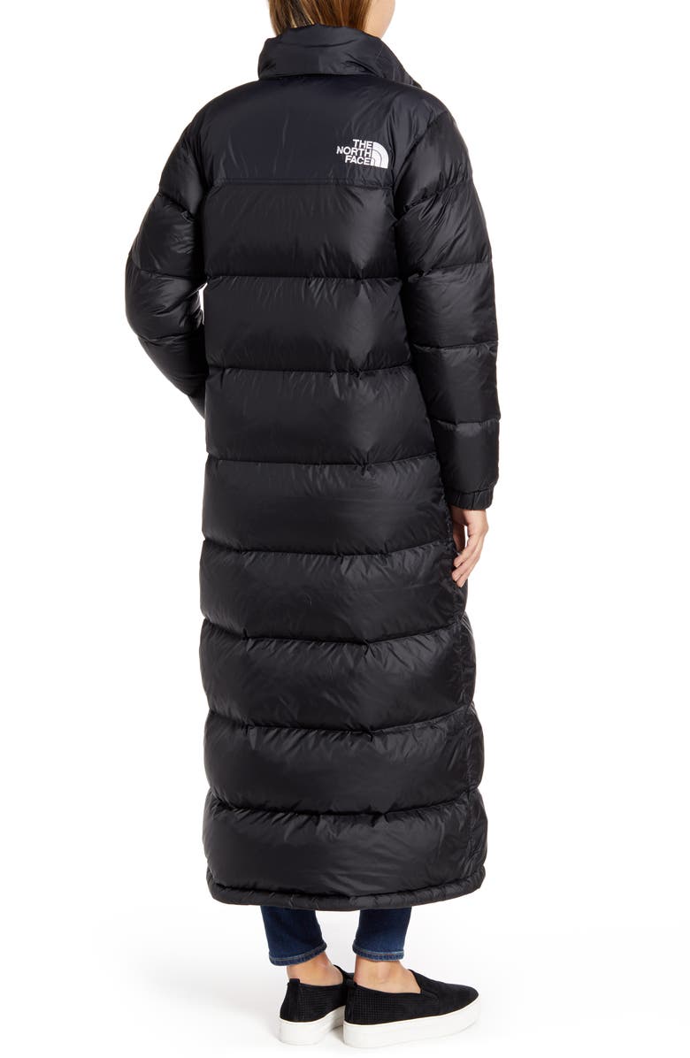 The North Face Nuptse Long Water Repellent Down Coat, Alternate, color,