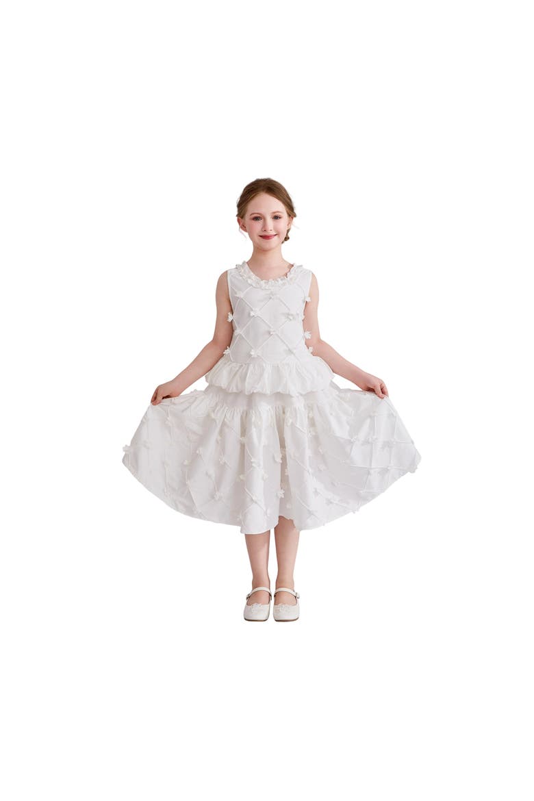 Fucienne Quilted Skirt Set, Alternate, color, White