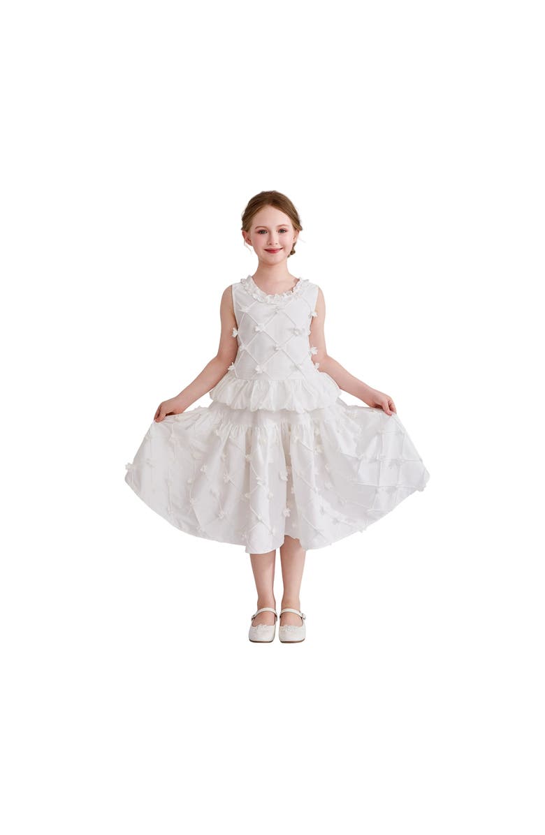 Tulleen Lucienne Quilted Skirt Set, Alternate, color, White