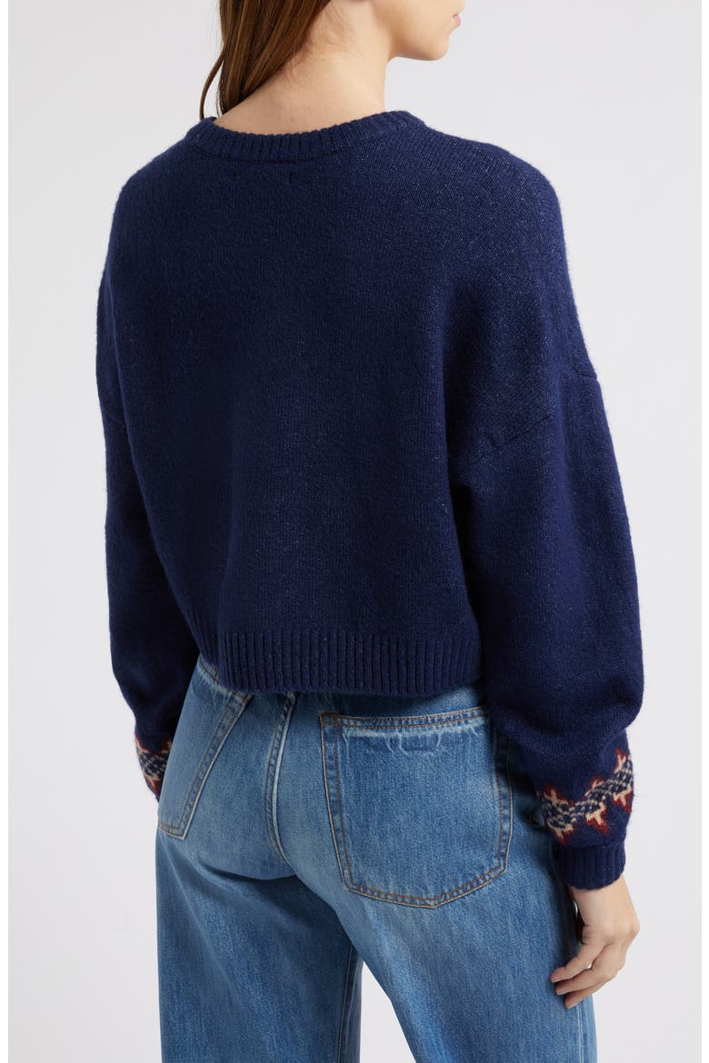 Ski Bunny Sweater, Alternate, color, PEACOAT