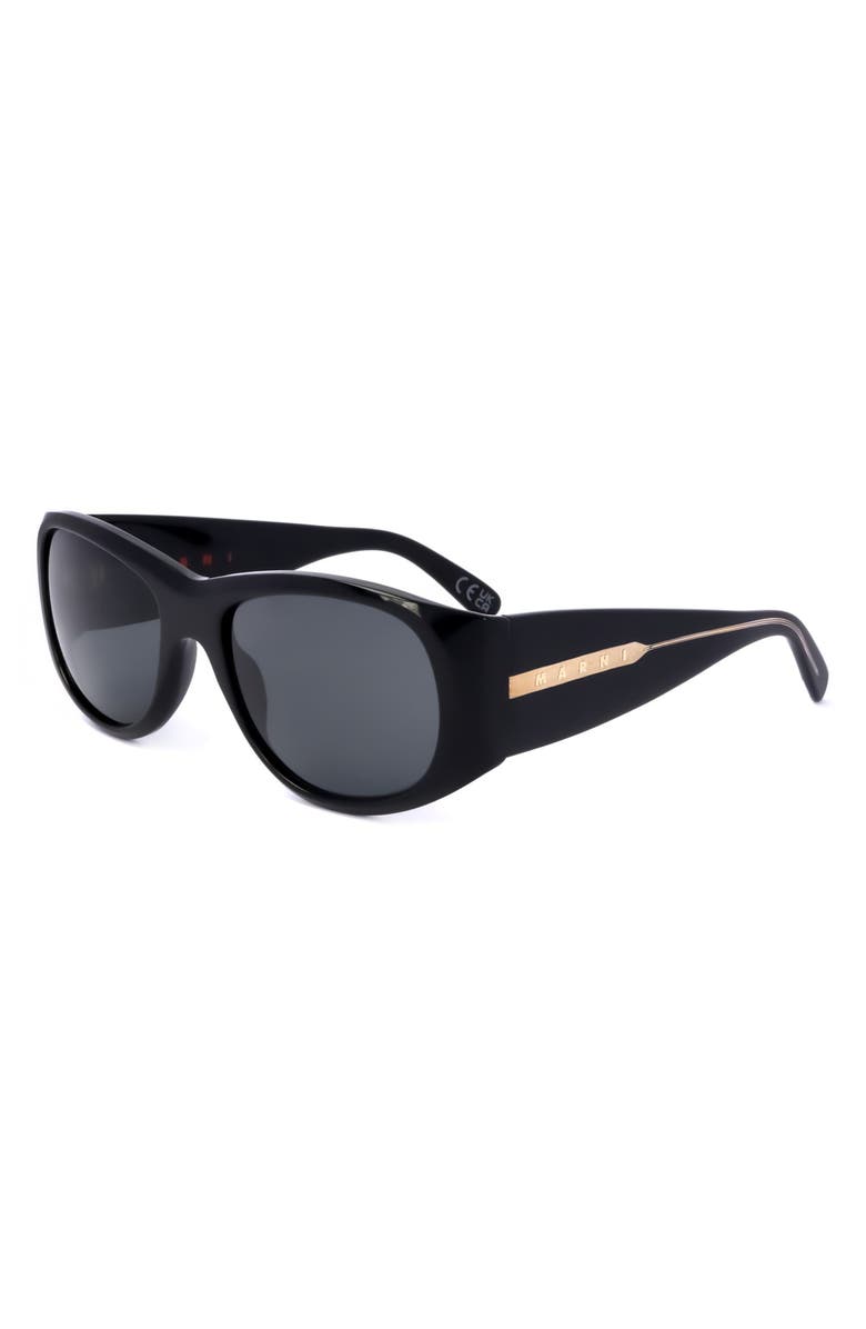 Marni 57mm Square Sunglasses, Alternate, color, Black / Grey