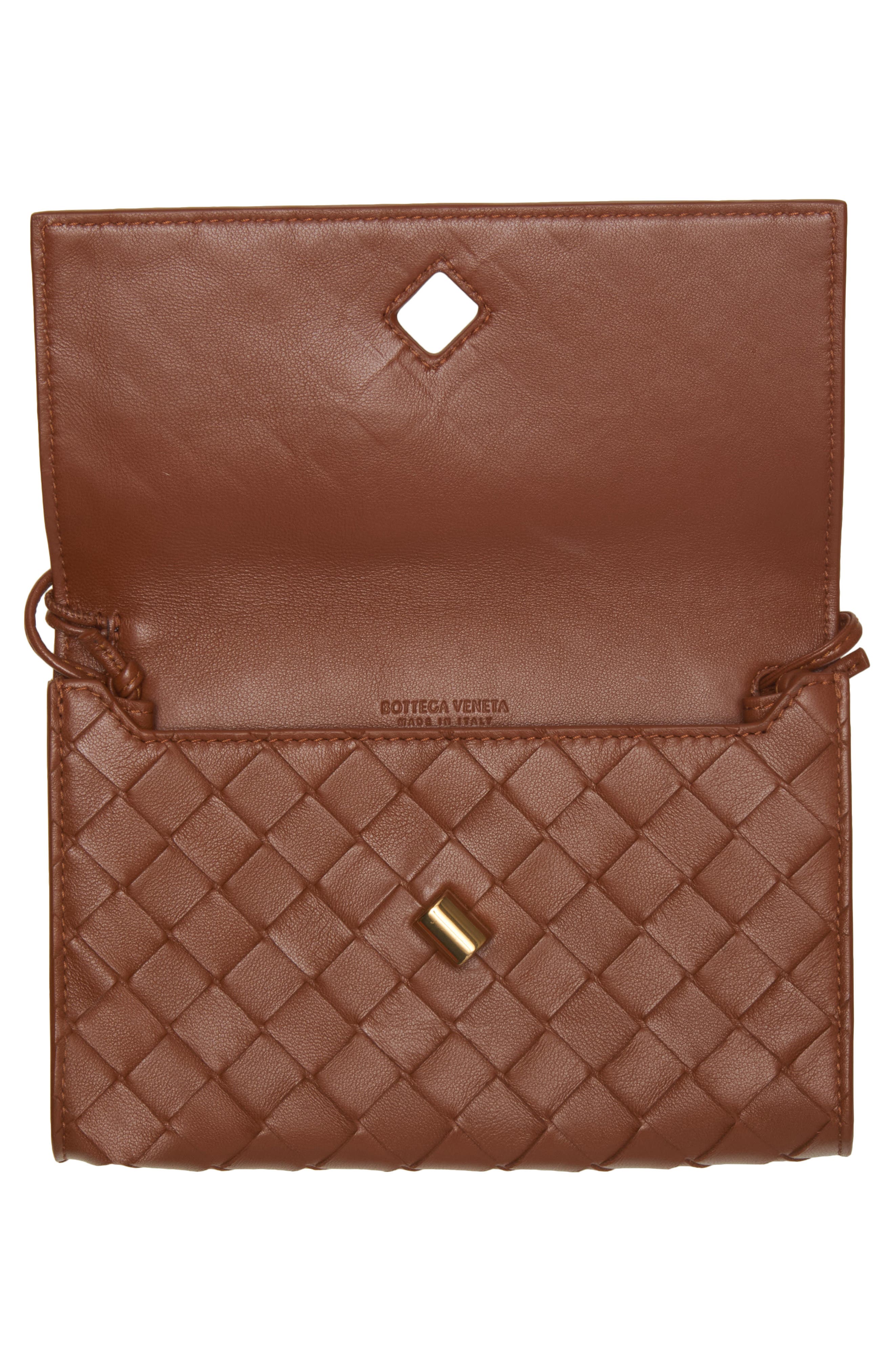 Andiamo Intrecciato Leather Slim Shoulder Bag, Alternate, color, 2387 TANNIN-MUSE BRASS