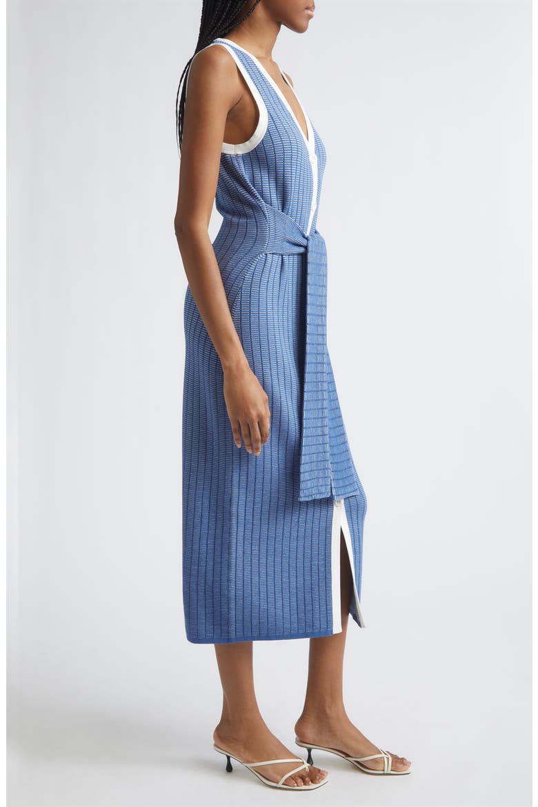 Bex Tie Front Sleeveless Mid Dress, Alternate, color, OCEAN OPTIC MULTI