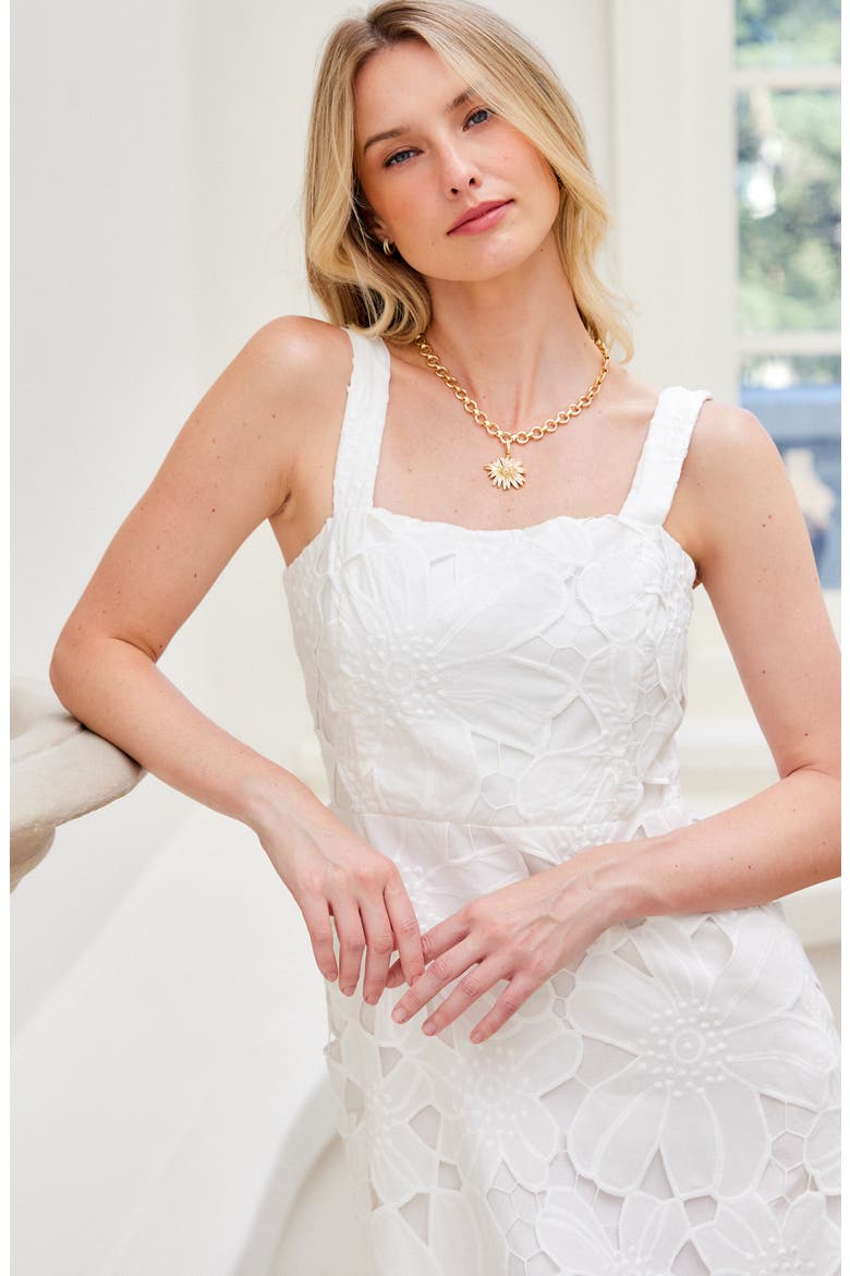 Embroidered Cutout Sundress, Alternate, color, OFF WHITE