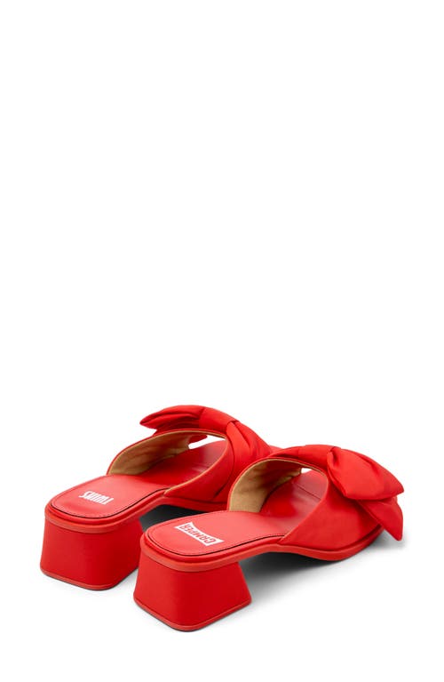 Shop Camper Kora Bow Slide Sandal In Bright Red