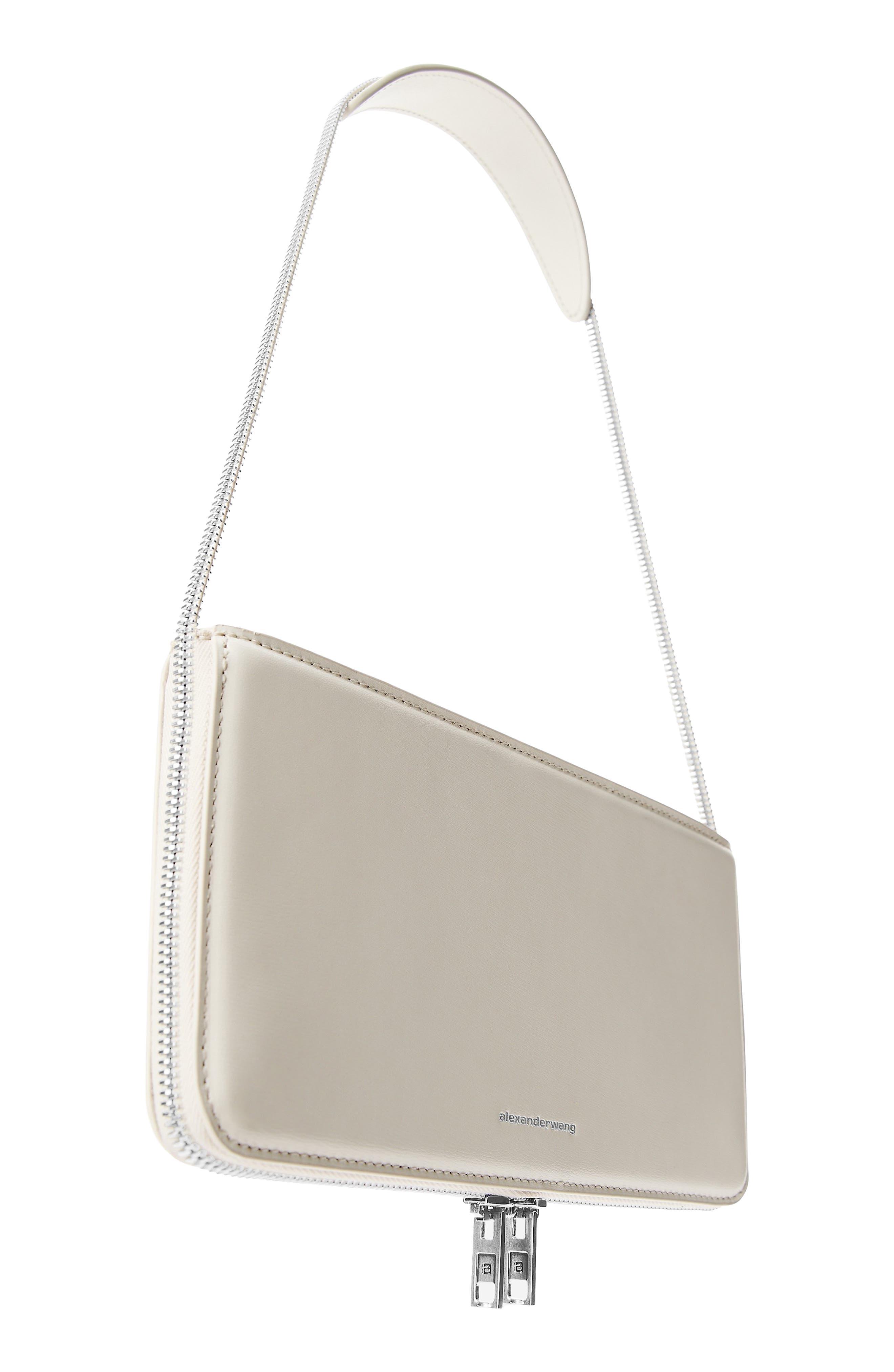 Siren Pochette Studded Leather Shoulder Bag, Alternate, color, VANILLA