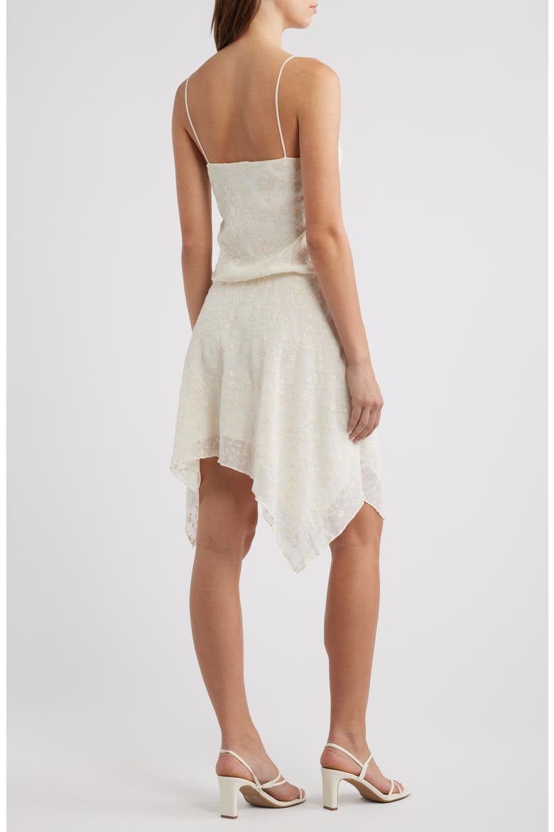 Jessamy Handkerchief Hem Minidress, Alternate, color, CREAM
