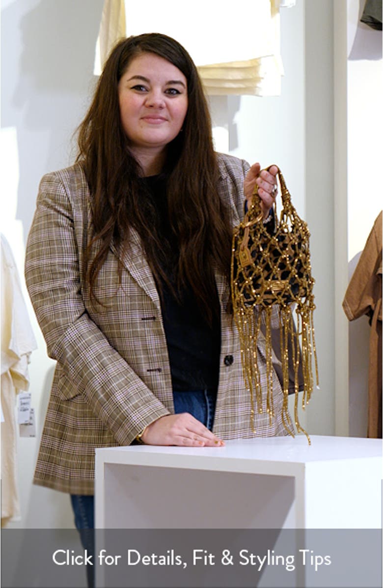 Mini Macramè Crystal Drawstring Bag, sales video thumbnail