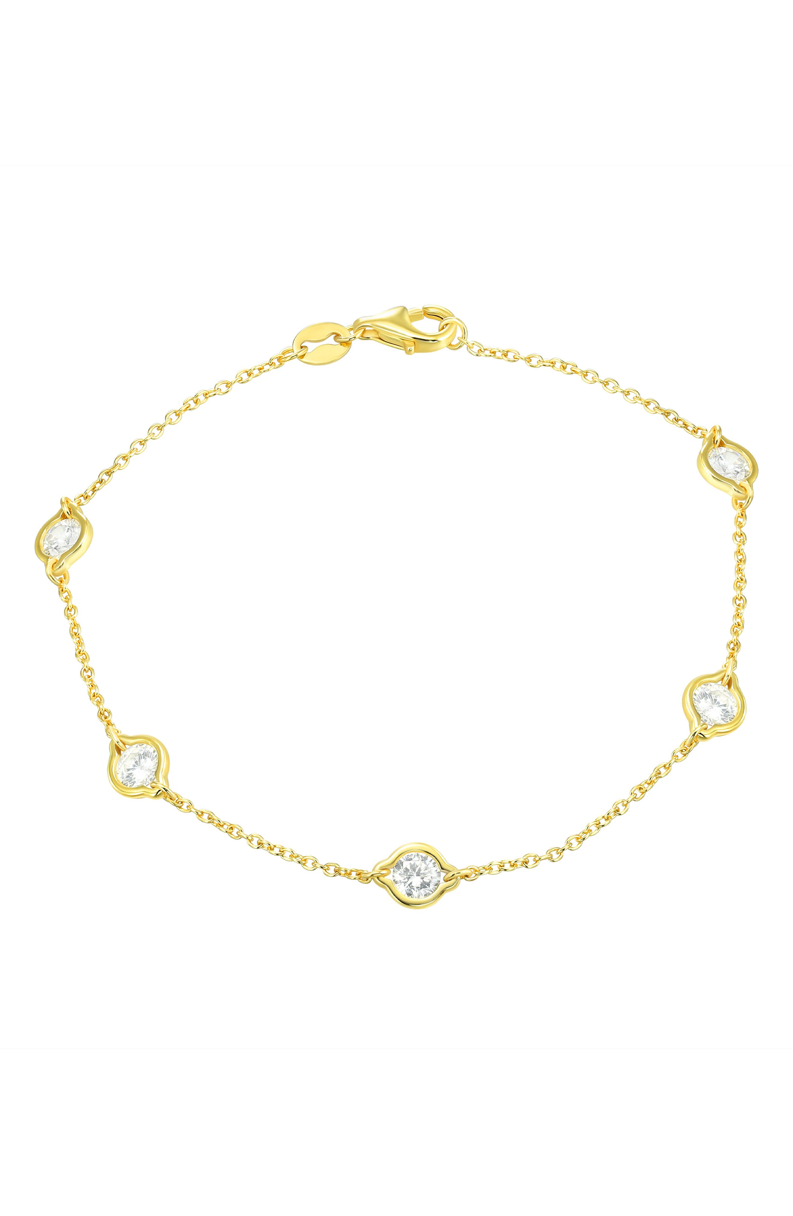 Cubic Zirconia Station Bracelet