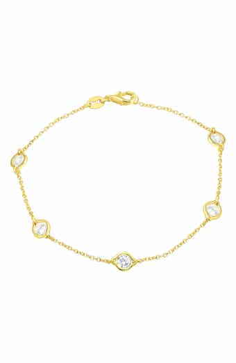 Cubic Zirconia Station Bracelet