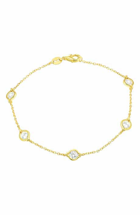 Cubic Zirconia Station Bracelet