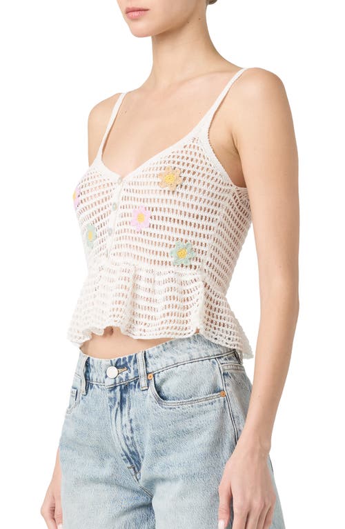 Blanknyc Open Stitch Sleeveless Peplum Top In Beach Bum