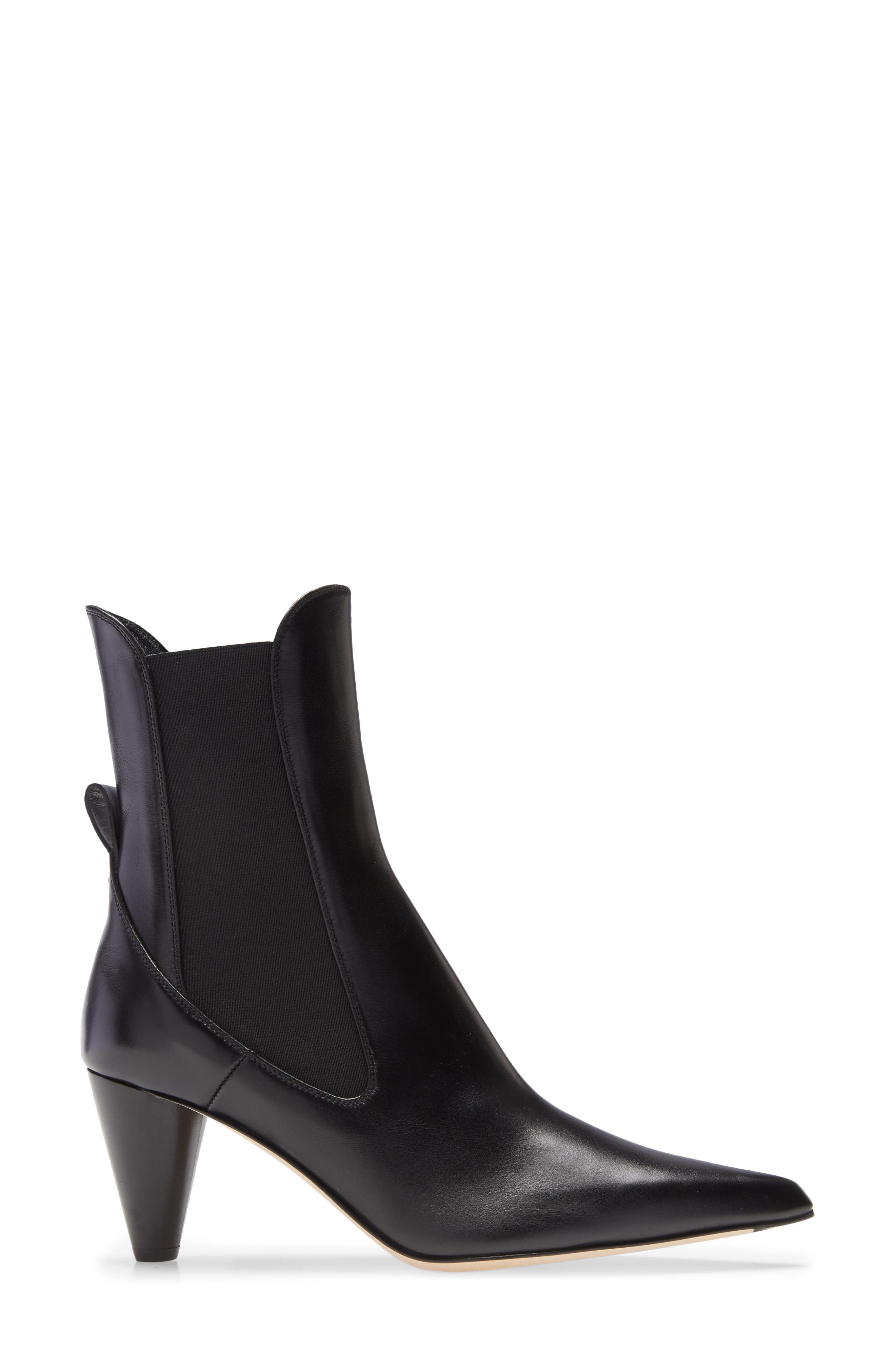 Clementine Pointy Toe Bootie, Alternate, color, BLACK