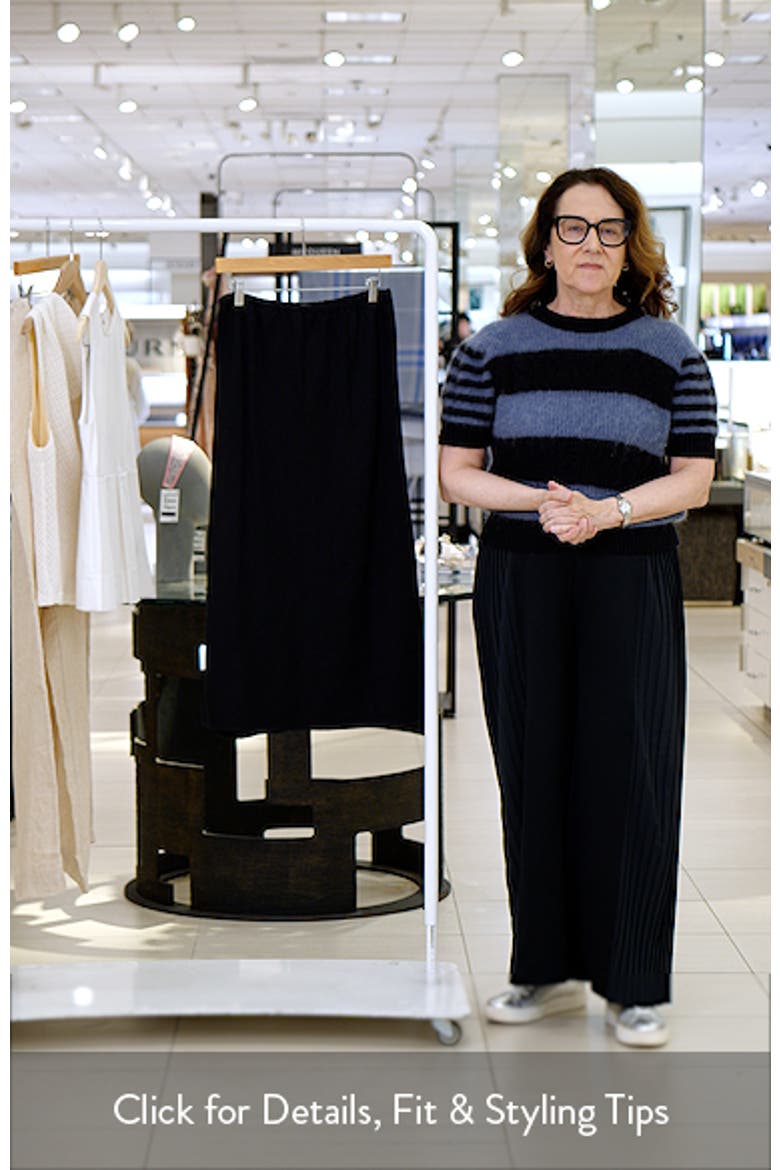 Linen Blend Midi Skirt video
