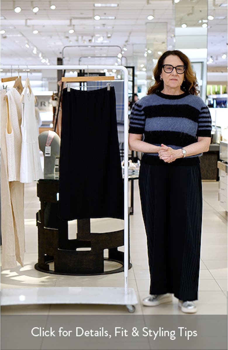 Linen Blend Midi Skirt, sales video thumbnail