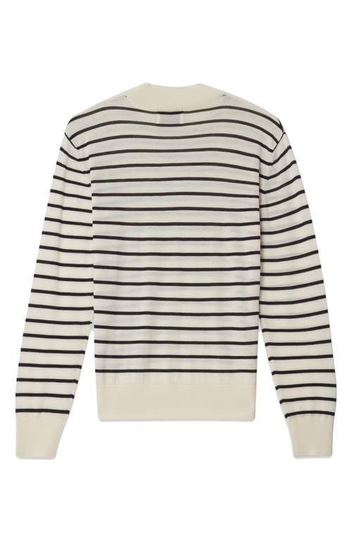 BLK DNM BLK DNM STRIPE WOOL & SILK SWEATER