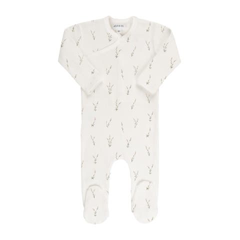 Baby Cotton Ribbed Zipper Footie