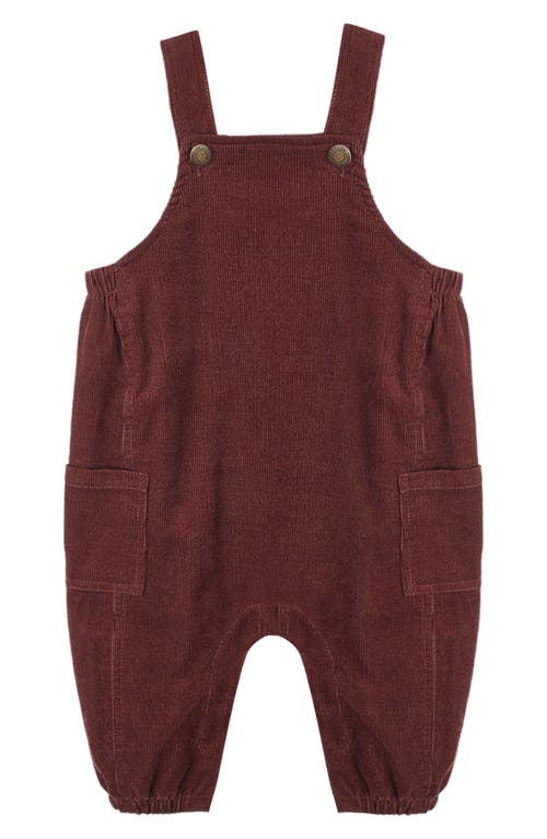 Rylee + Cru Corduroy Cargo Overalls in Burgundy  product