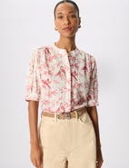 Whistles Tropical Bird Textured Shirt