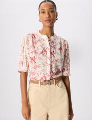 Whistles Tropical Bird Textured Shirt